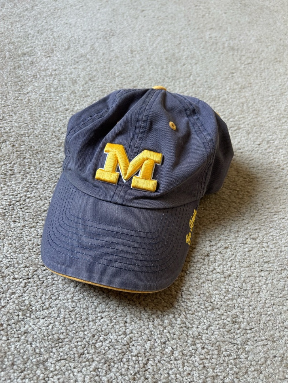 University of Michigan baseball cap top of the world